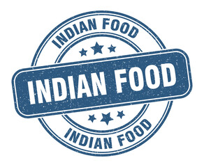 indian food stamp. indian food label. round grunge sign