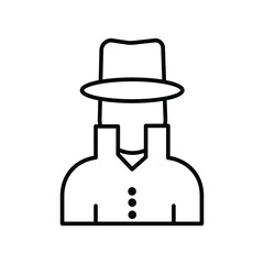 Spy Investigator Detective avatar line icon