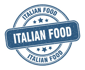 italian food stamp. italian food label. round grunge sign