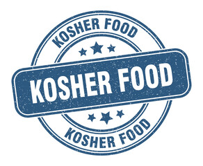 kosher food stamp. kosher food label. round grunge sign