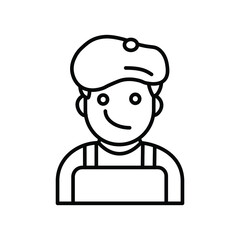 Artist Male Avatar line icon