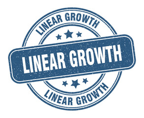 linear growth stamp. linear growth label. round grunge sign