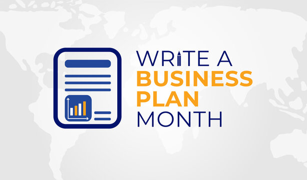 Write a Business Plan Month Background Illustration