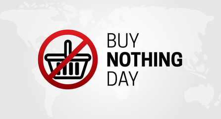Buy Nothing Day Background Illustration
