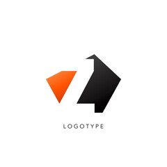 Initial Letter Z logo icon. Vector design concept abstract techno geometrical shape with negative letter Z logo icon.