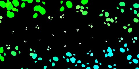 Dark green vector pattern with abstract shapes.