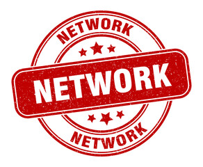 network stamp. network label. round grunge sign