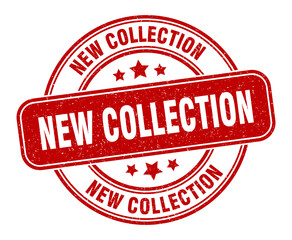 new collection stamp. new collection label. round grunge sign