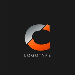 Abstract Initial Letter C logo icon vector design concept.