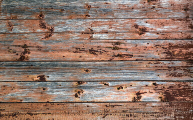 Naklejka premium Dirty wood texture Old painted planks