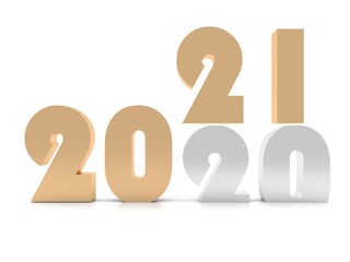 New Year 2021  ,  3d rendering