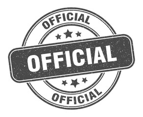 official stamp. official label. round grunge sign