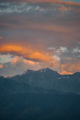 sunset in the mountains 