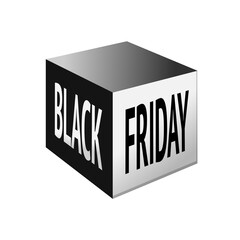 Black Friday Package Box with Printed Text