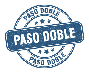 paso doble stamp. paso doble label. round grunge sign