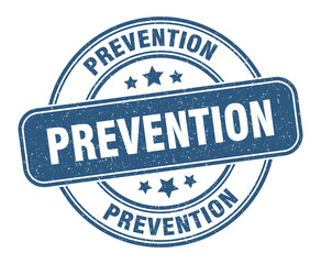 prevention stamp. prevention label. round grunge sign