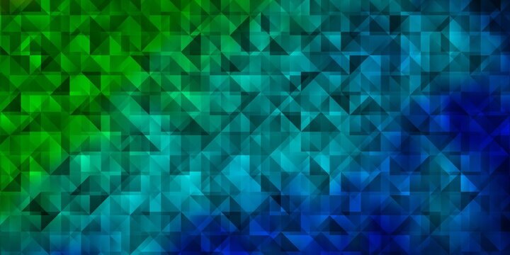 Light Blue, Green vector template with crystals, triangles. © Guskova