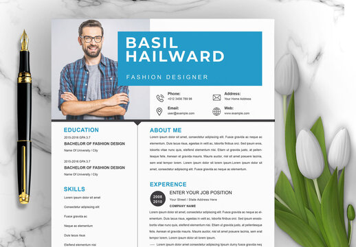 Clean and Professional Resume CV Layouts