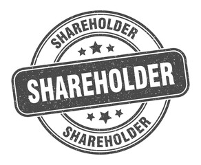 Fototapeta premium shareholder stamp. shareholder label. round grunge sign