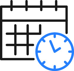 Fototapeta na wymiar calendar icon. date and time icon vector