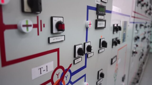 Control Room Engineer. Power Plant Control Panel.