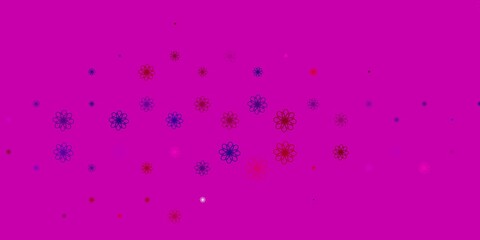 Light Blue, Red vector pattern with wry lines.