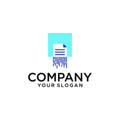 Digital document logo illustration design vector template