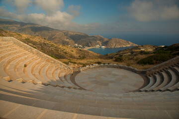 Teatro Odysseas Elytis on the slope above the Ios town and Mylopotas beach