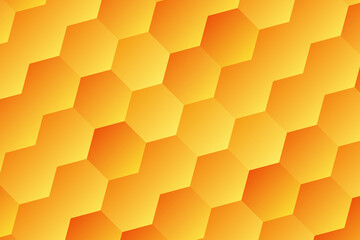 Yellow, orange honeycomb, hexagon, illustration, background, design for business, illustration, web, landing page, wallpaper.
