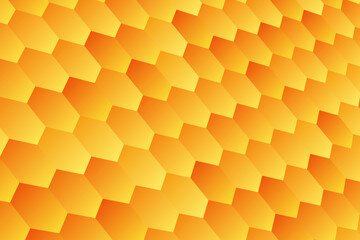 Yellow, orange honeycomb, hexagon, illustration, background, design for business, illustration, web, landing page, wallpaper.