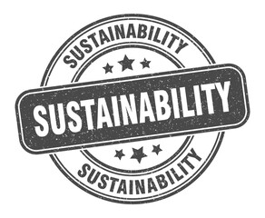 sustainability stamp. sustainability label. round grunge sign