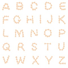 Naklejka premium Plants floral alphabet