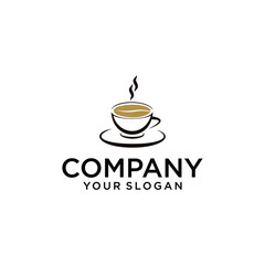 Coffee cup logo - vector illustration, emblem design on white background.