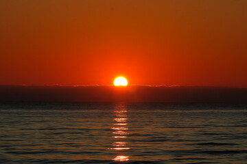 sunset over the sea