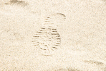 Fußabdruck im Sand