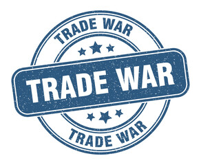 trade war stamp. trade war label. round grunge sign