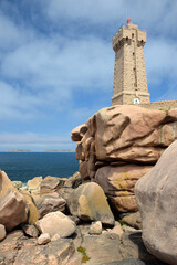 Fototapeta premium Leuchtturm bei Ploumanach, Bretagne