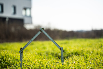 place for the construction of a new house. new home concept