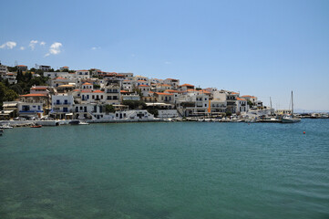 Fototapeta na wymiar Batsi, Andros island.Cyclades Greece. 