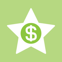 dollar bonus sign - money star icon