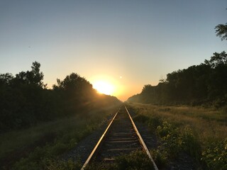 railway in the morning