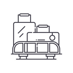 Baggage icon, linear isolated illustration, thin line vector, web design sign, outline concept symbol with editable stroke on white background.
