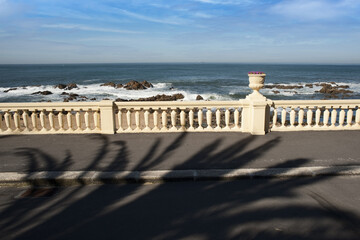 Fototapeta na wymiar The Pergola da Foz is a pergola with balustrade located on Praia da Luz in Porto, Portugal.
