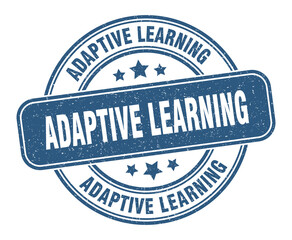 adaptive learning stamp. adaptive learning label. round grunge sign