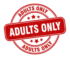 adults only stamp. adults only label. round grunge sign