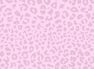 Seamless leopard fur pattern. Leopard print background. Textile print design. Stylish vector rose illustration