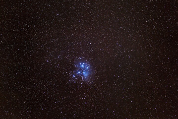 The wonder of pleides in the sky