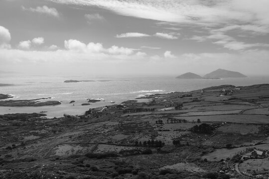 Viewpoint of Scarriff Island, County Kerry, Ireland