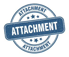 attachment stamp. attachment label. round grunge sign