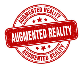 augmented reality stamp. augmented reality label. round grunge sign